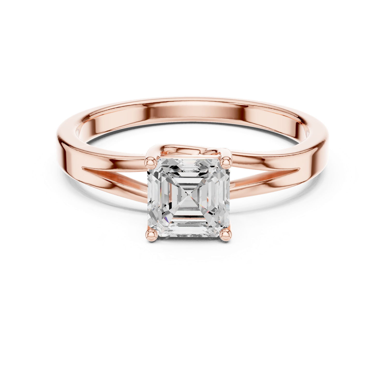 Gold Ring DDLR-521, Rose Gold, view 4
