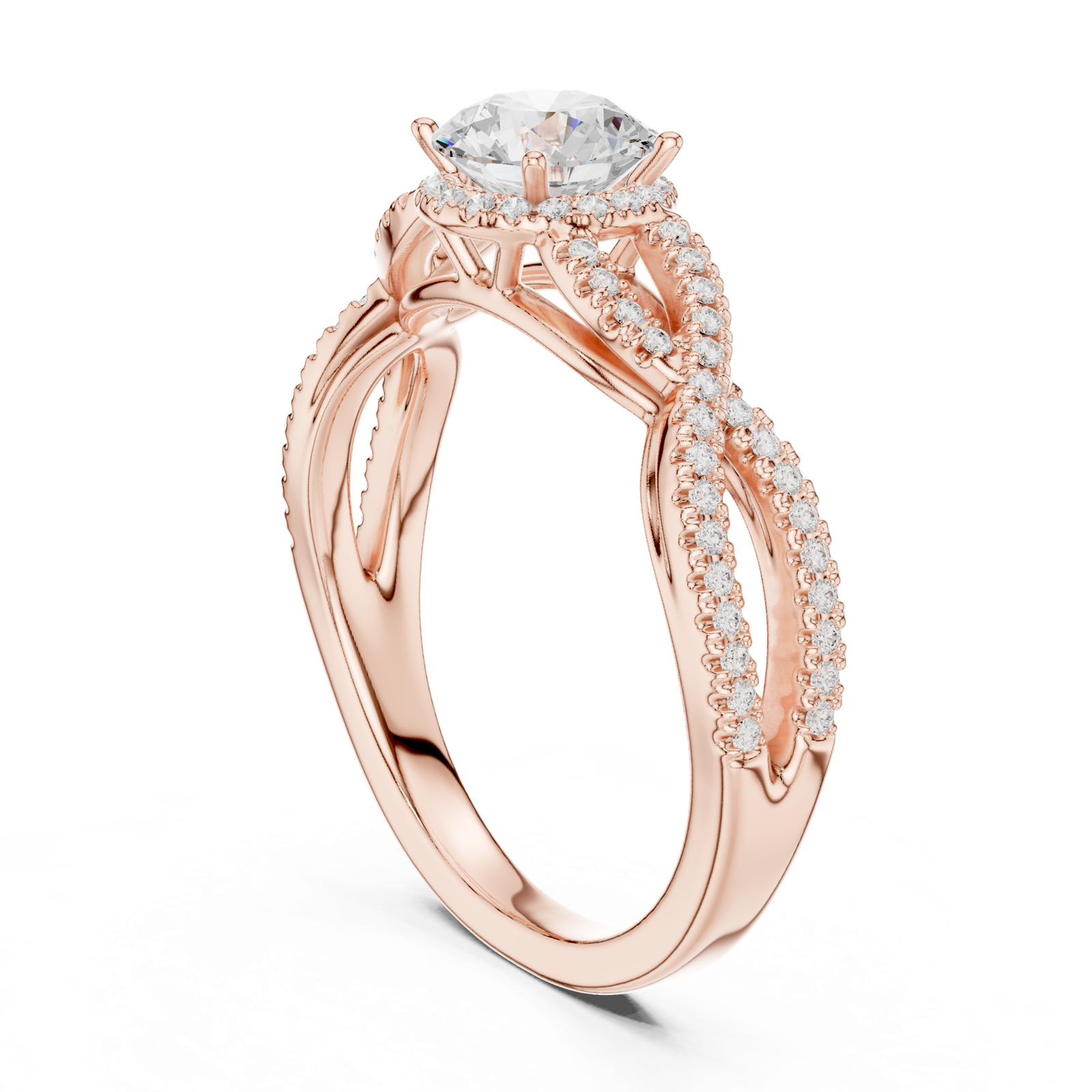 Gold Ring LR-0232, Rose Gold, view 1