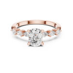 Gold Ring DDLR-907, Rose Gold, view 4