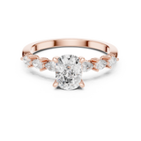 Gold Ring DDLR-907, Rose Gold, view 4