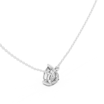 Gold Jewelry DDPO-001, Pear center stone, White Gold, view 2