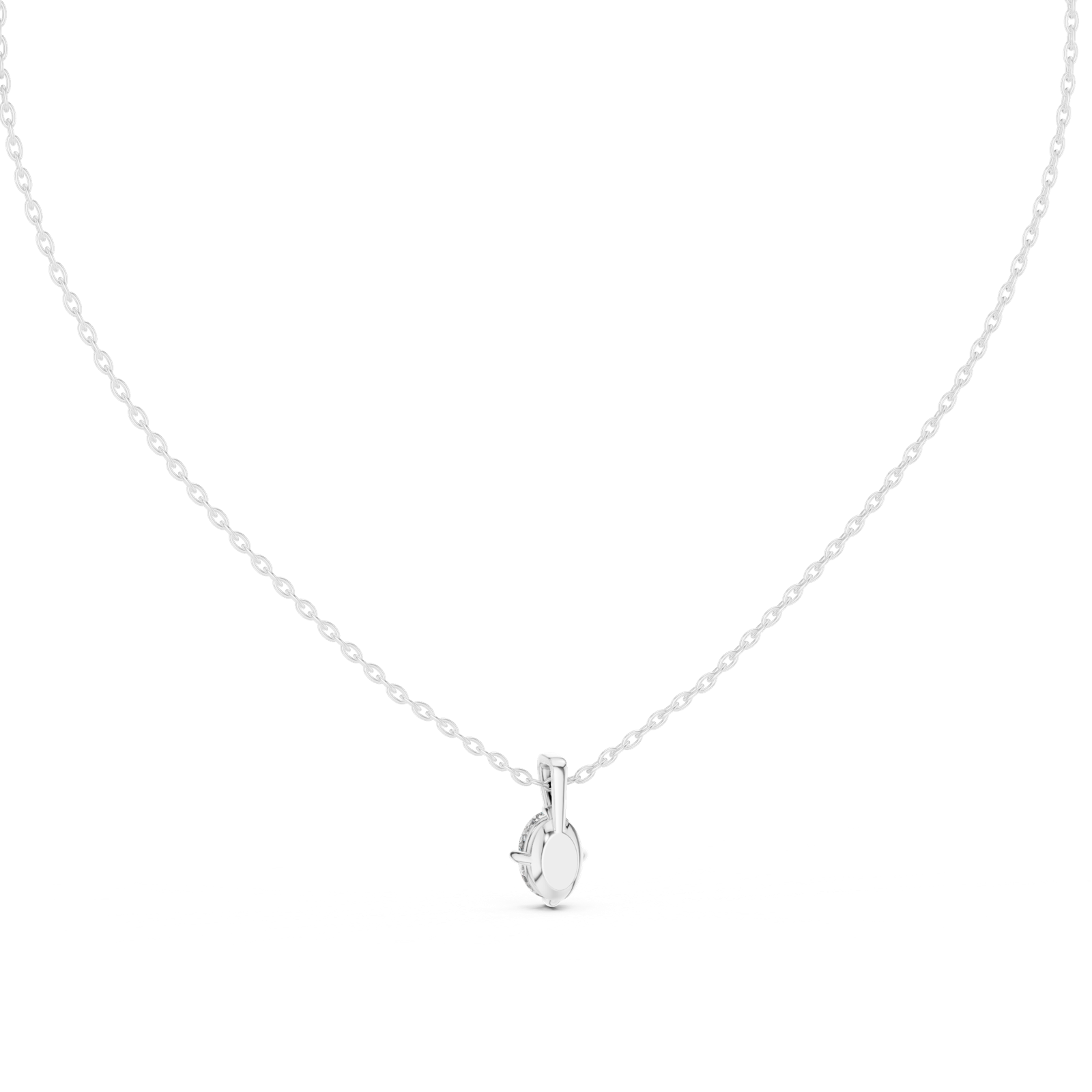 Gold Pendant GPD-0047, White Gold, view 4
