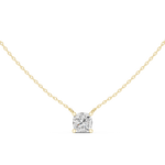 Gold Jewelry, Cushion center stone, Yellow Gold, view 4