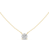 Gold Jewelry, Cushion center stone, Yellow Gold, view 4