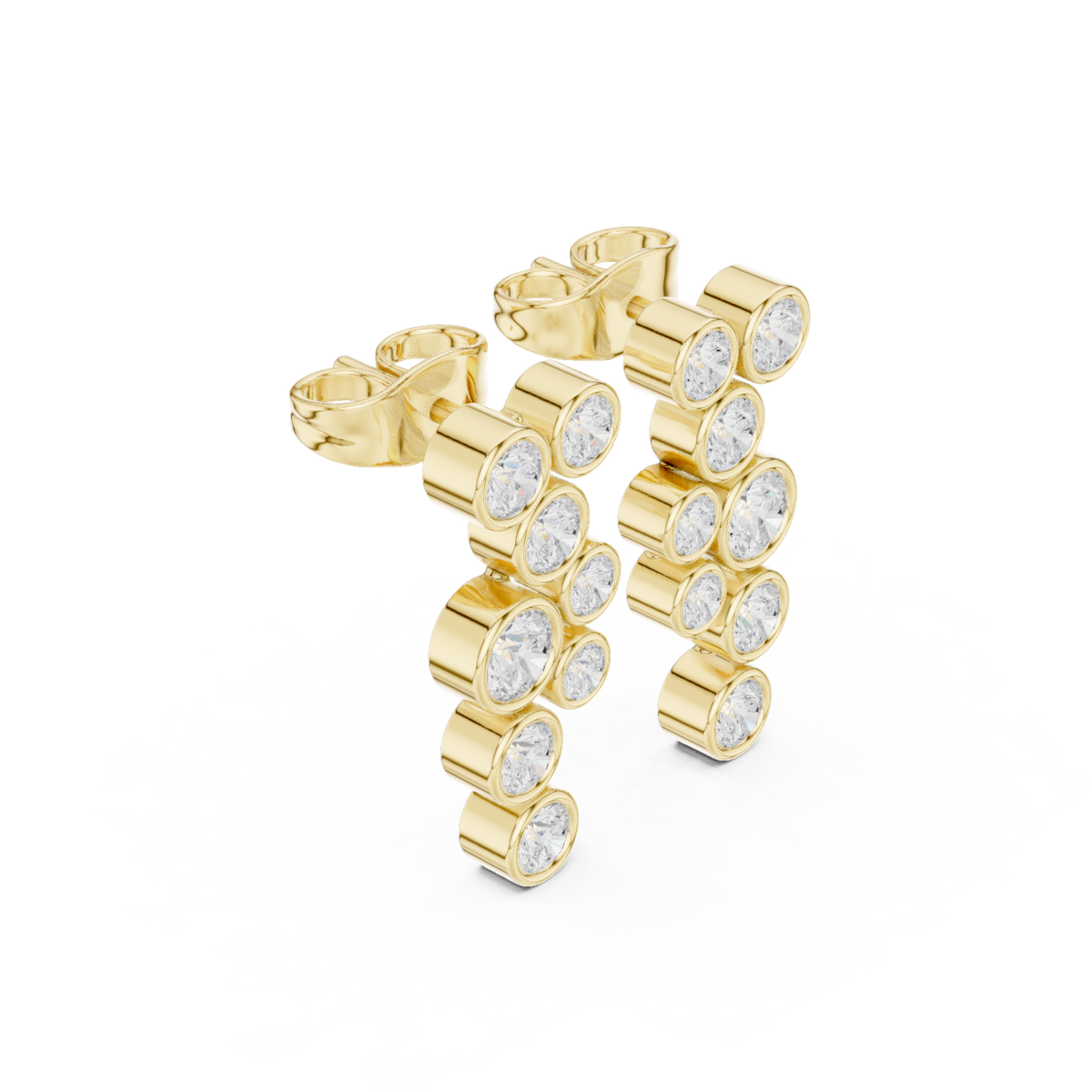 Gold Earrings SBER(52), Yellow Gold, view 1