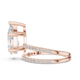 Gold Jewelry L35-39, Pear center stone, Rose Gold, view 3