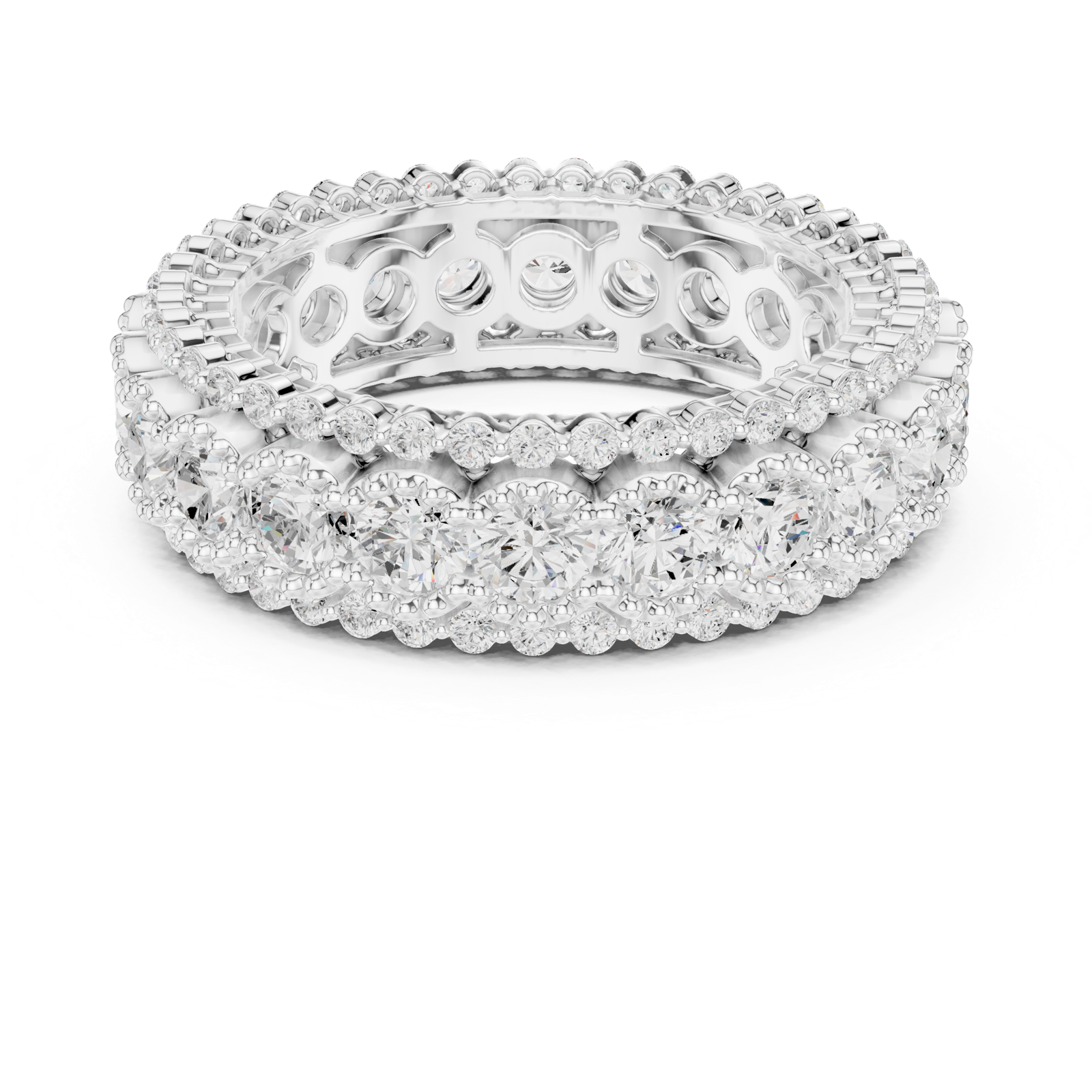 Gold Ring DDLR-367, White Gold, view 4