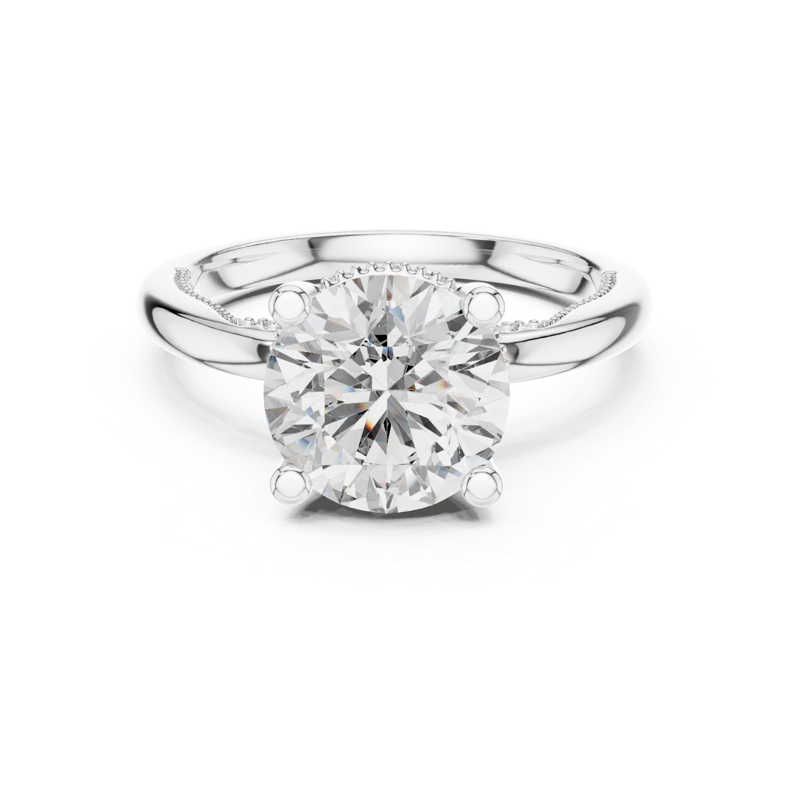 Gold Ring DDLR-175, White Gold, view 4