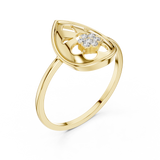 Gold Ring DR-6188, Yellow Gold, view 2