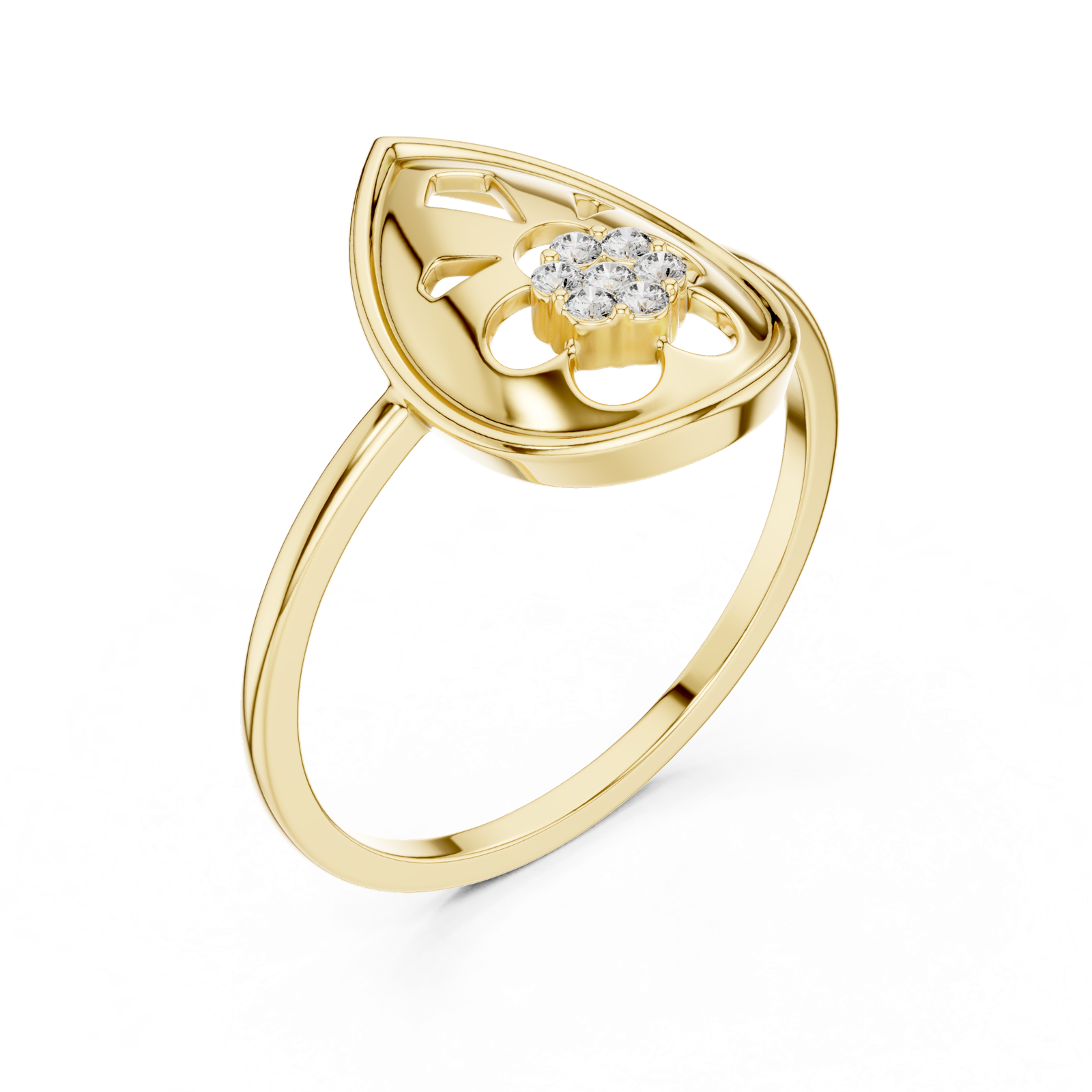 Gold Ring DR-6188, Yellow Gold, view 2