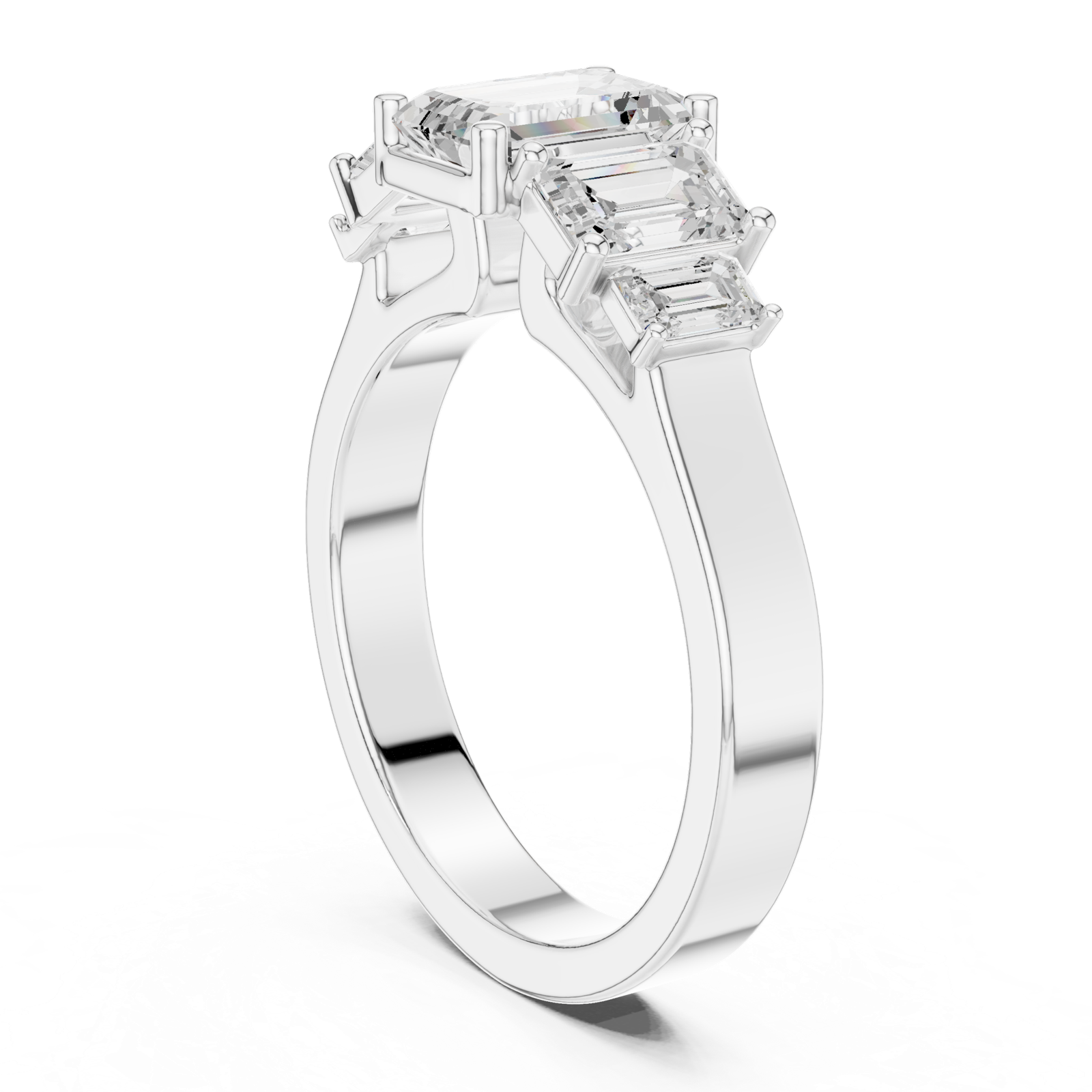 Gold Ring DDLR-1074, White Gold, view 1