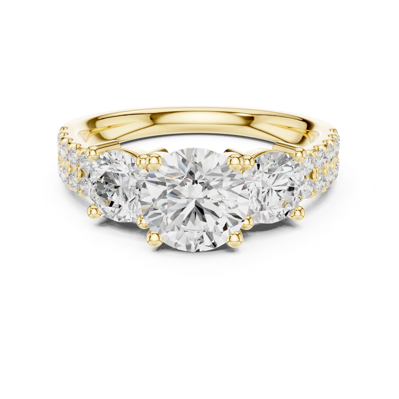 Gold Ring DDLR-715, Yellow Gold, view 4