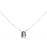 Gold Jewelry DDPO-001, Emerald center stone, White Gold