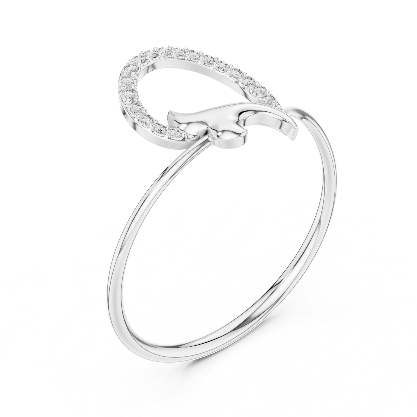 Gold Ring 1 (140), White Gold, view 2