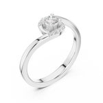 Gold Ring DDLR-841, White Gold, view 2