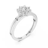 Gold Ring ALR-141, White Gold, view 2