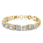 14K Solid Gold Lab Diamond Bracelet, Yellow Gold, view 1