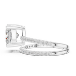 Gold Jewelry, Cushion center stone, White Gold, view 3