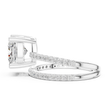 Gold Jewelry, Cushion center stone, White Gold, view 3