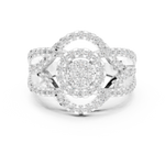 Gold Ring DDLR-458, White Gold, view 4