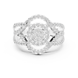 Gold Ring DDLR-458, White Gold, view 4