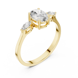 Gold Ring HLR-45, Yellow Gold, view 2