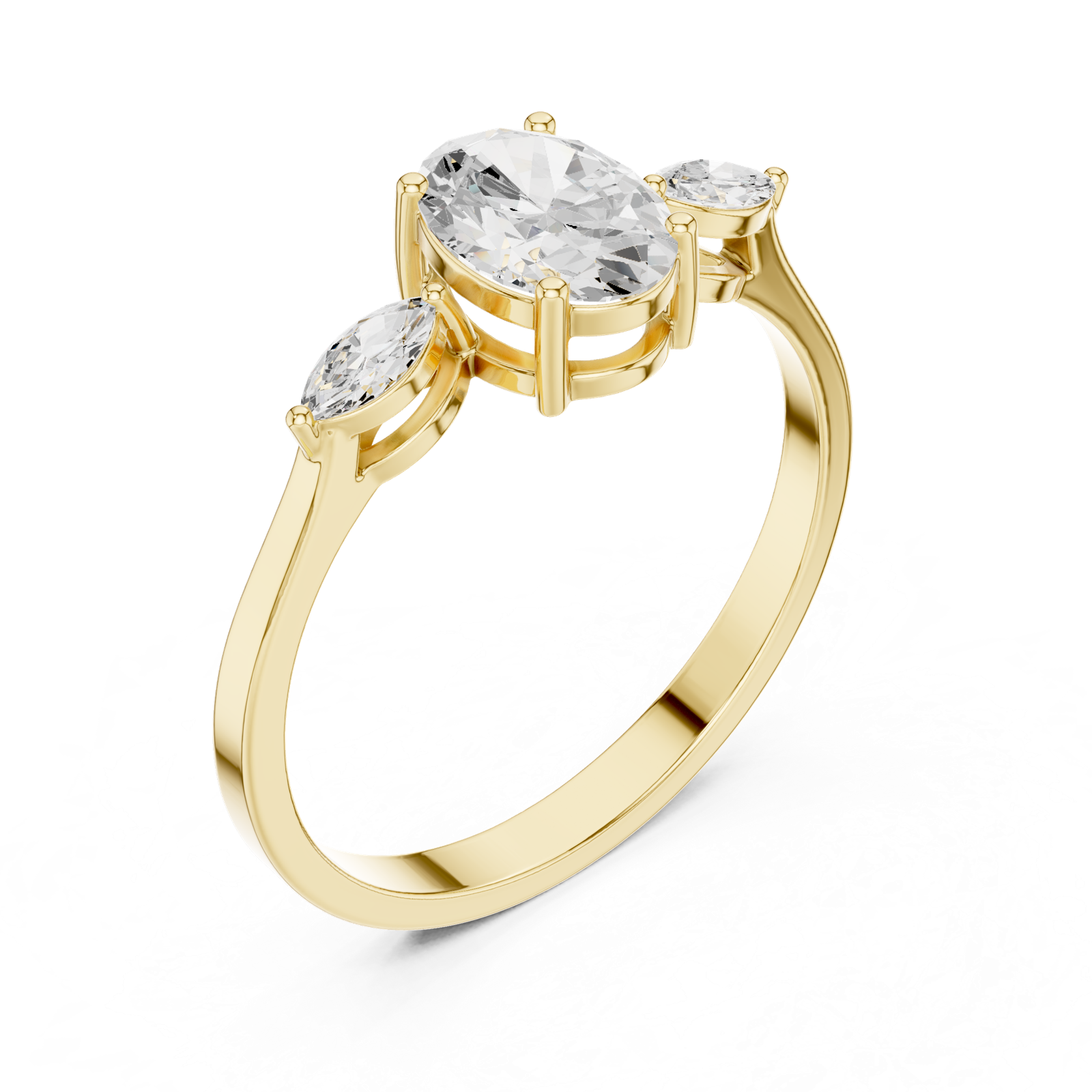 Gold Ring HLR-45, Yellow Gold, view 2