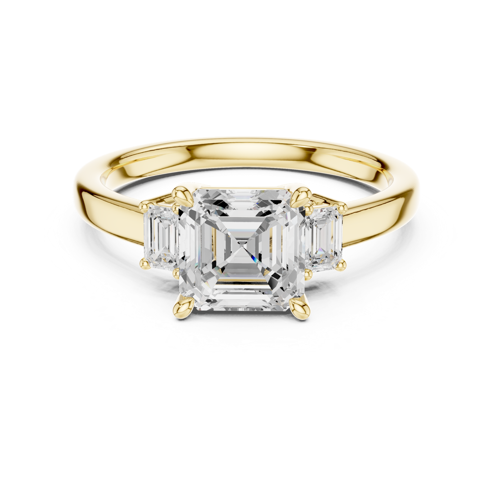 Gold Ring DDLR-867, Yellow Gold, view 4