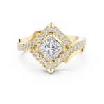 Gold Ring DDLR-321, Yellow Gold, view 4