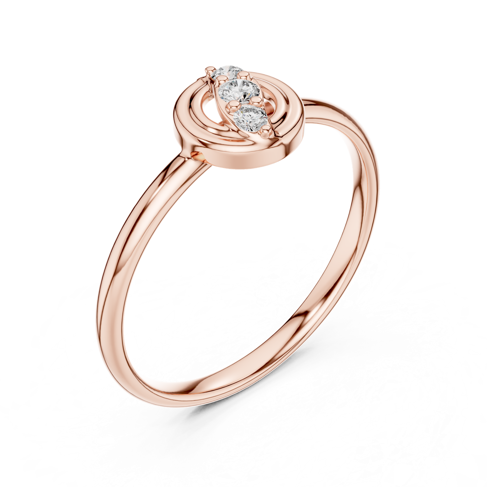 Gold Ring 1 (400), Rose Gold, view 2