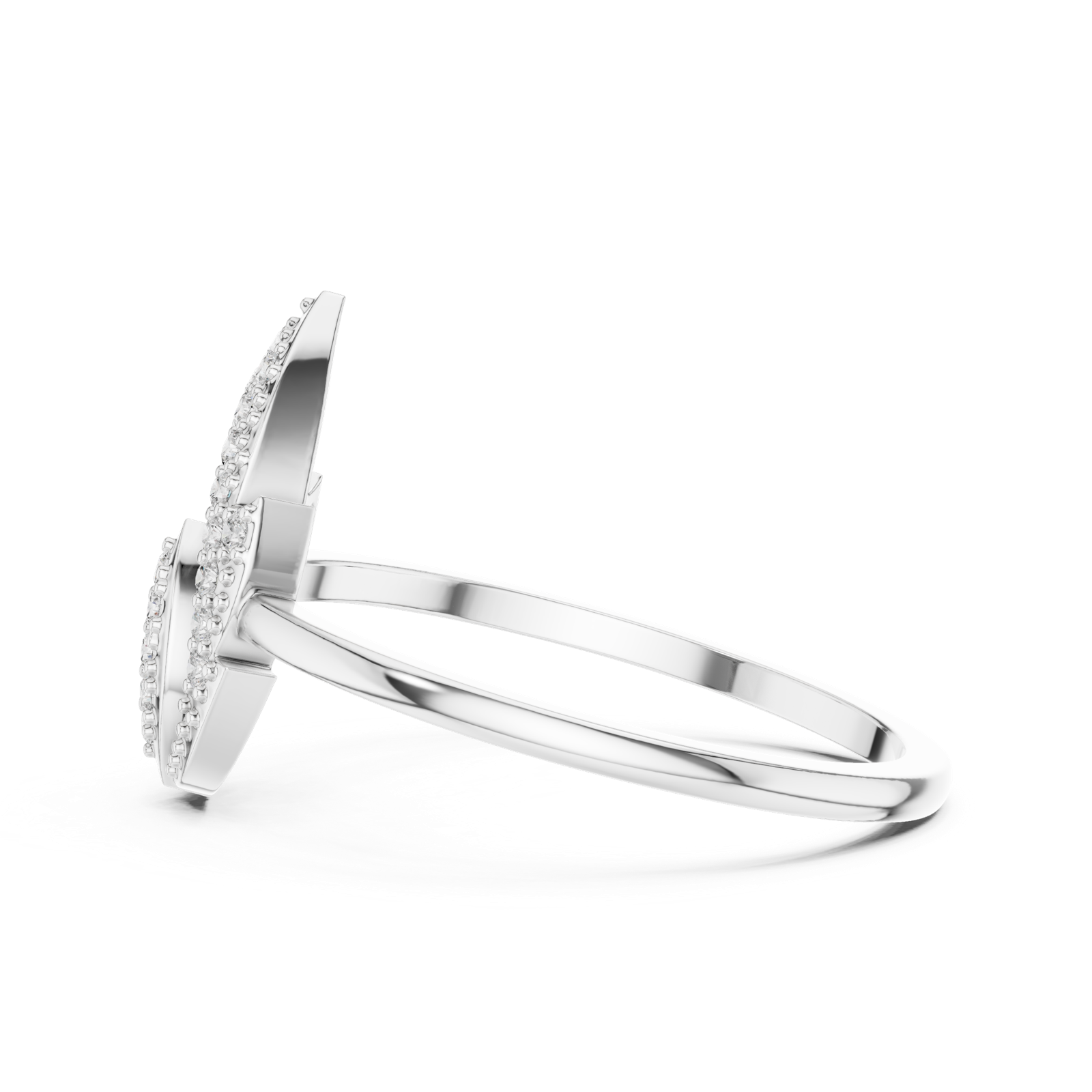 Gold Ring DR-6321, White Gold, view 3