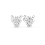 Gold Earrings 9-10067E, White Gold