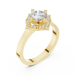 Gold Ring DDLR-327, Yellow Gold, view 2