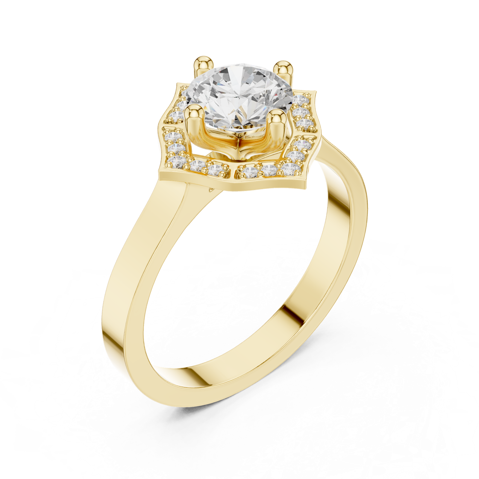 Gold Ring DDLR-327, Yellow Gold, view 2