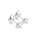 Gold Jewelry DDER-001, Marquise center stone, White Gold, view 2