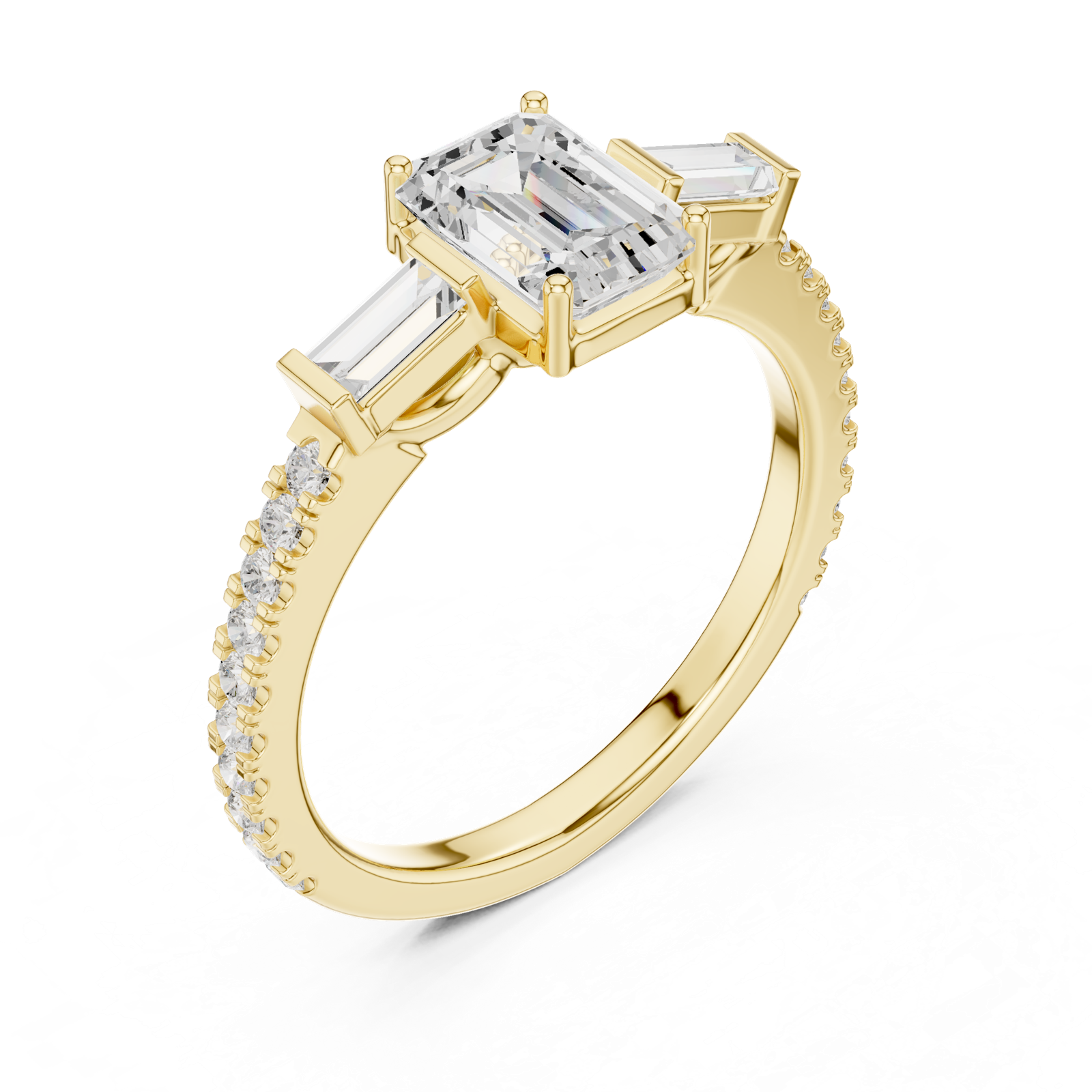 Gold Ring DDLR-1088, Yellow Gold, view 2