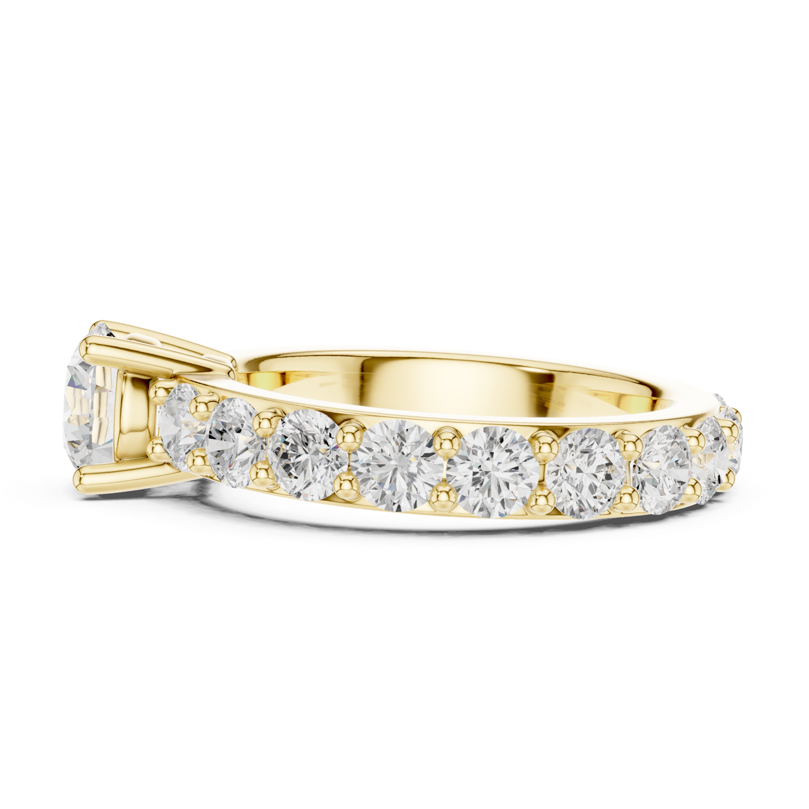 Gold Ring DDLR-654, Yellow Gold, view 3