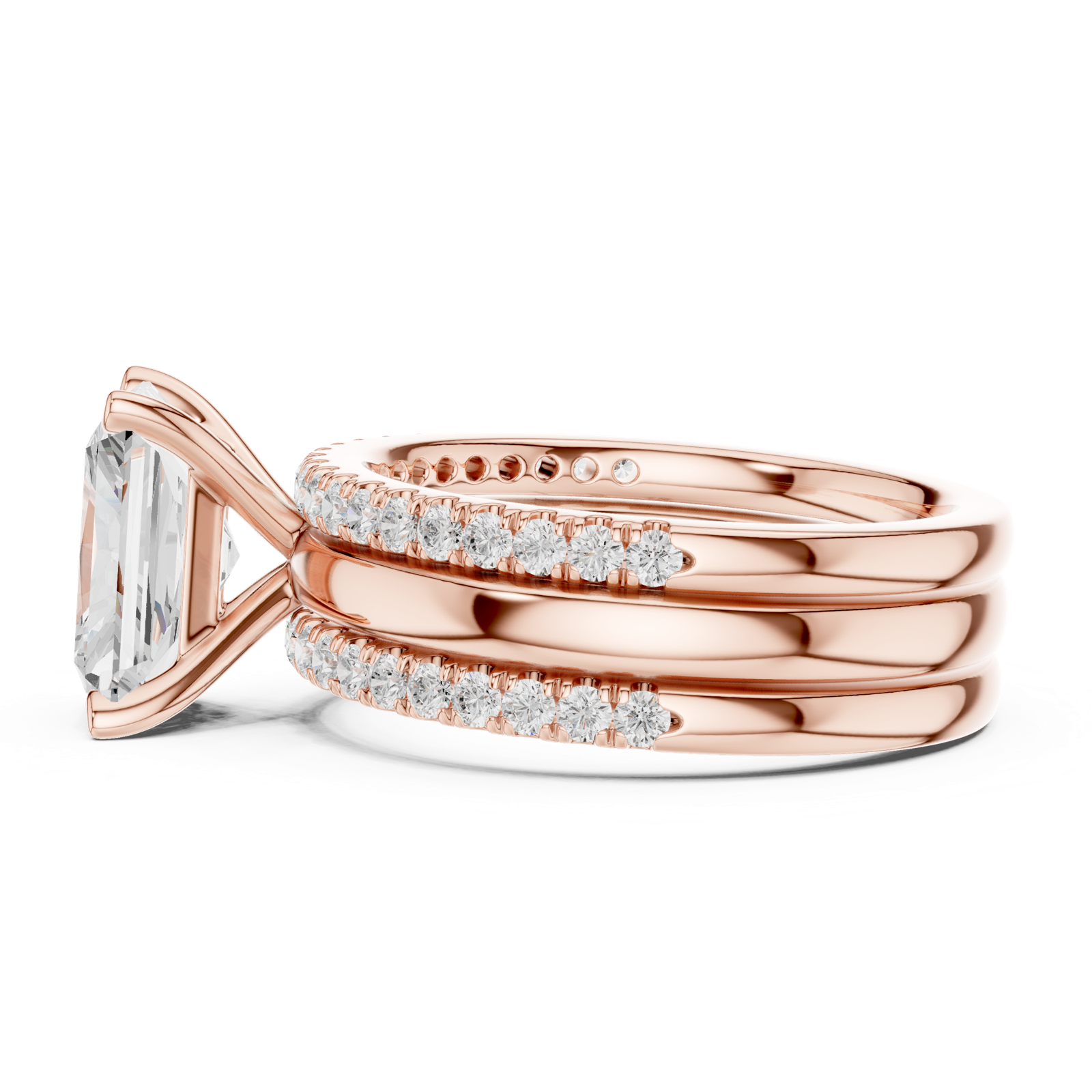 Gold Ring DDLR-950, Rose Gold, view 3