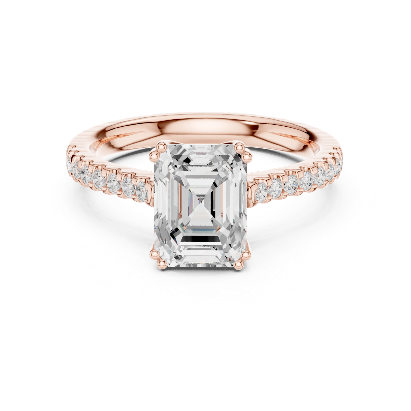 Gold Ring DDLR-744, Rose Gold, view 4