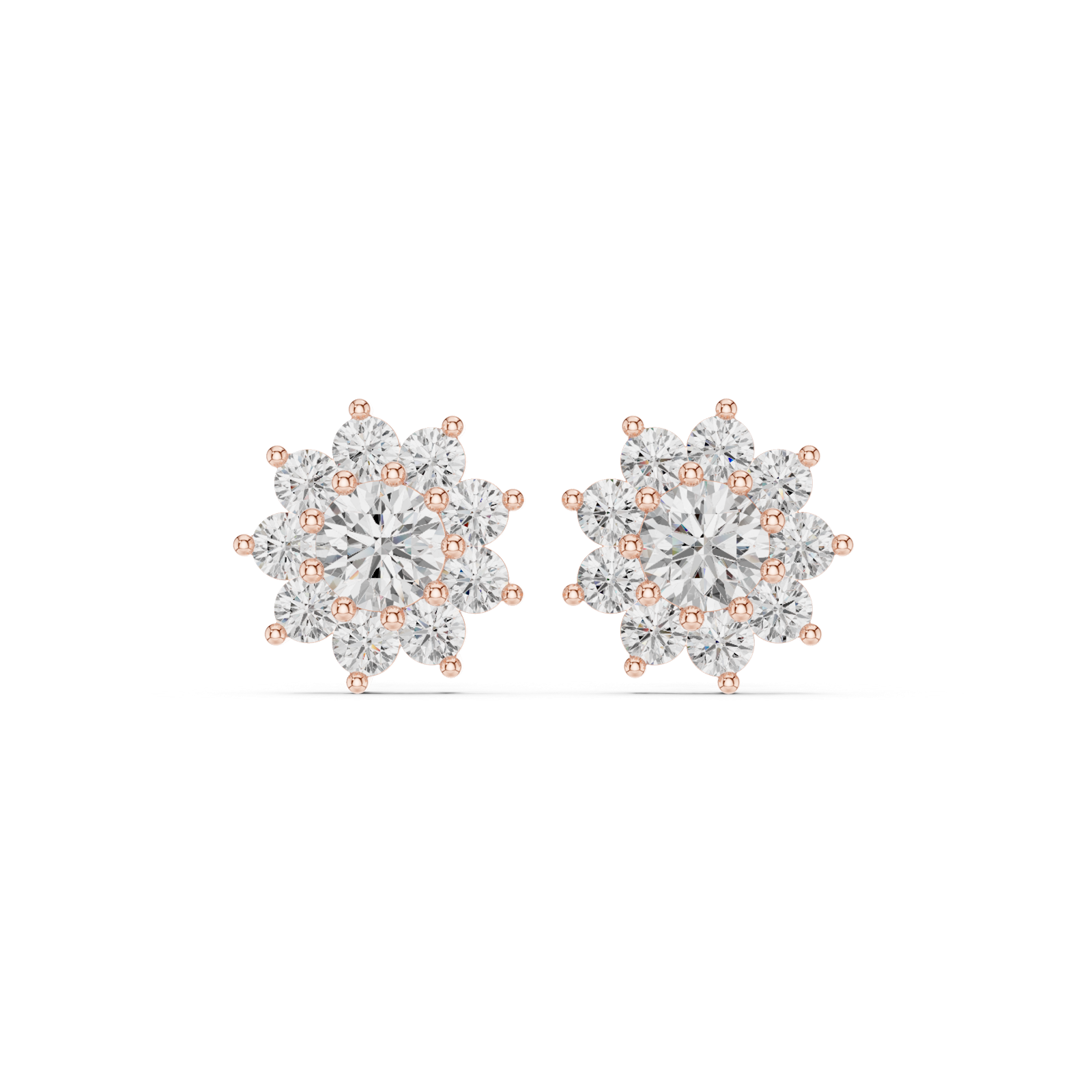 Gold Earrings Earring, Rose Gold, view 4