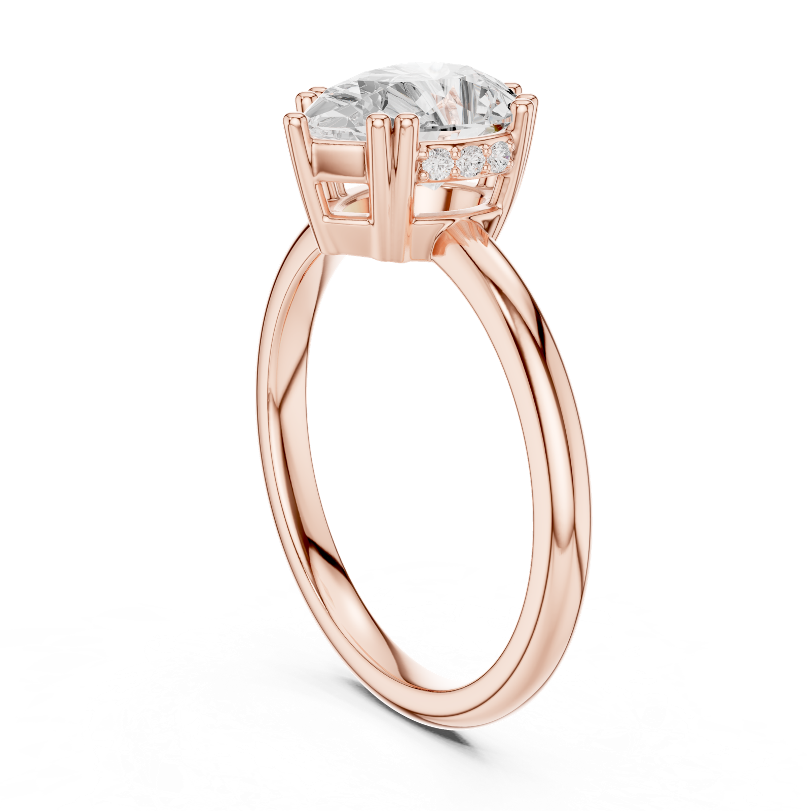Gold Ring DDLR-928, Rose Gold, view 1