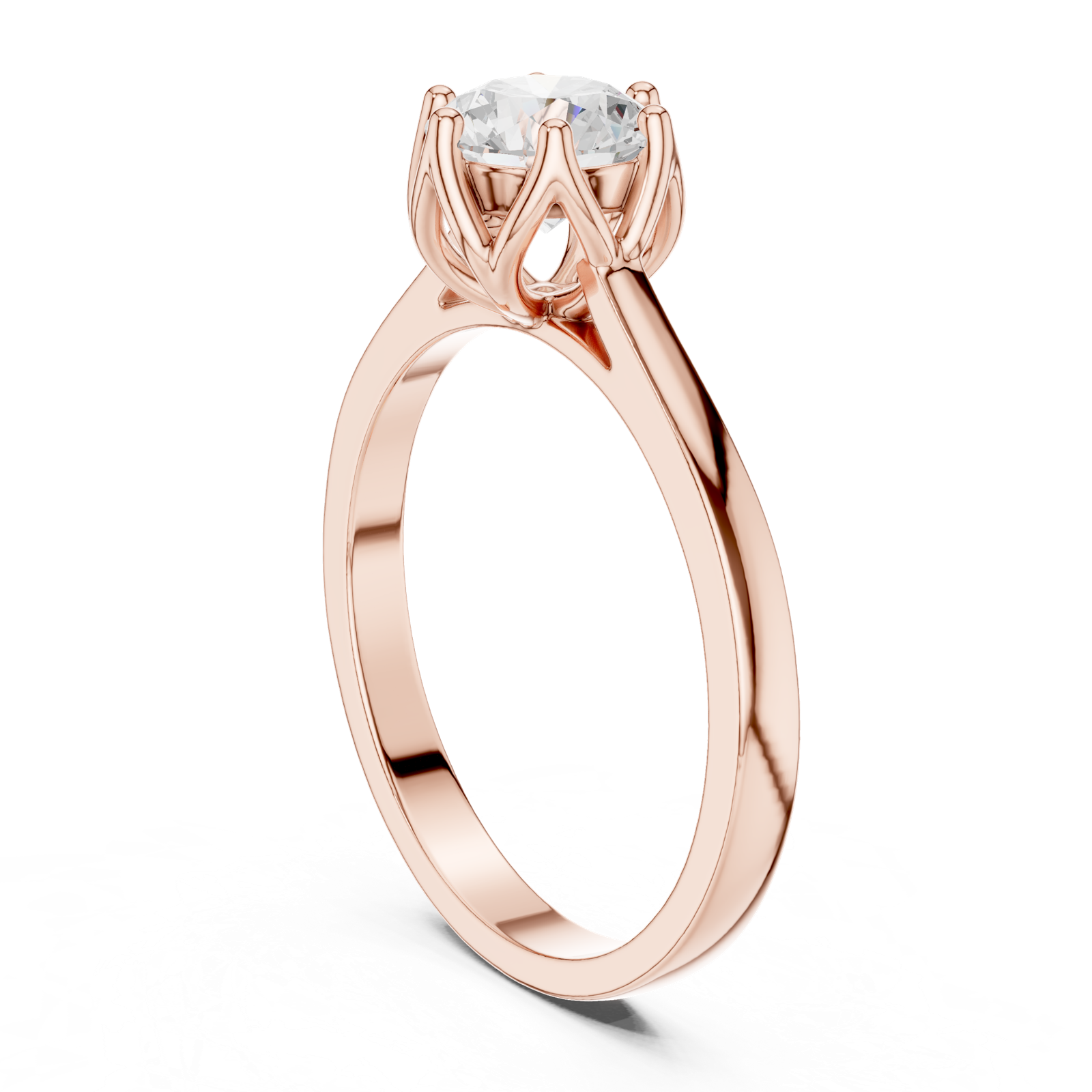 Gold Ring HLR-46, Rose Gold, view 1
