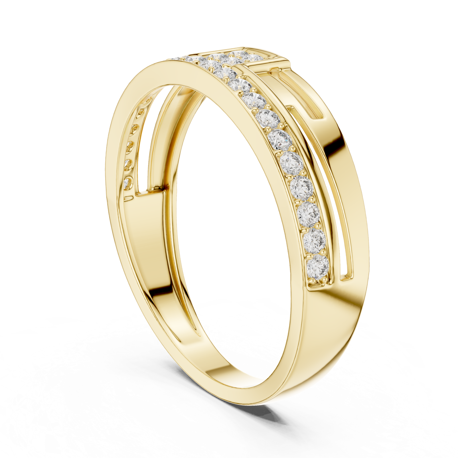 Gold Ring LR-01 (9), Yellow Gold, view 1