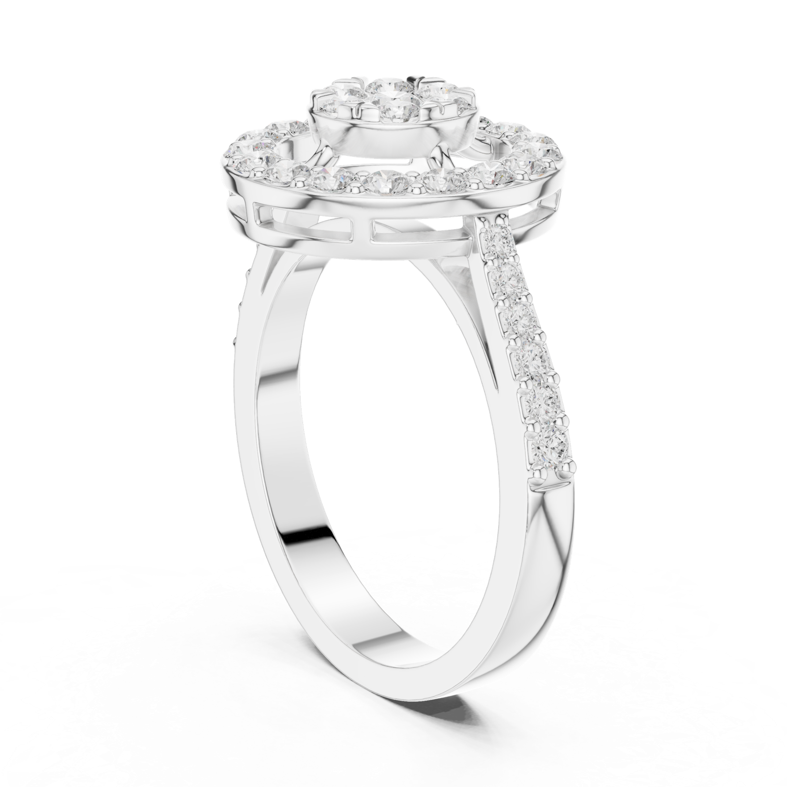 Gold Ring DDLR-823, White Gold, view 1