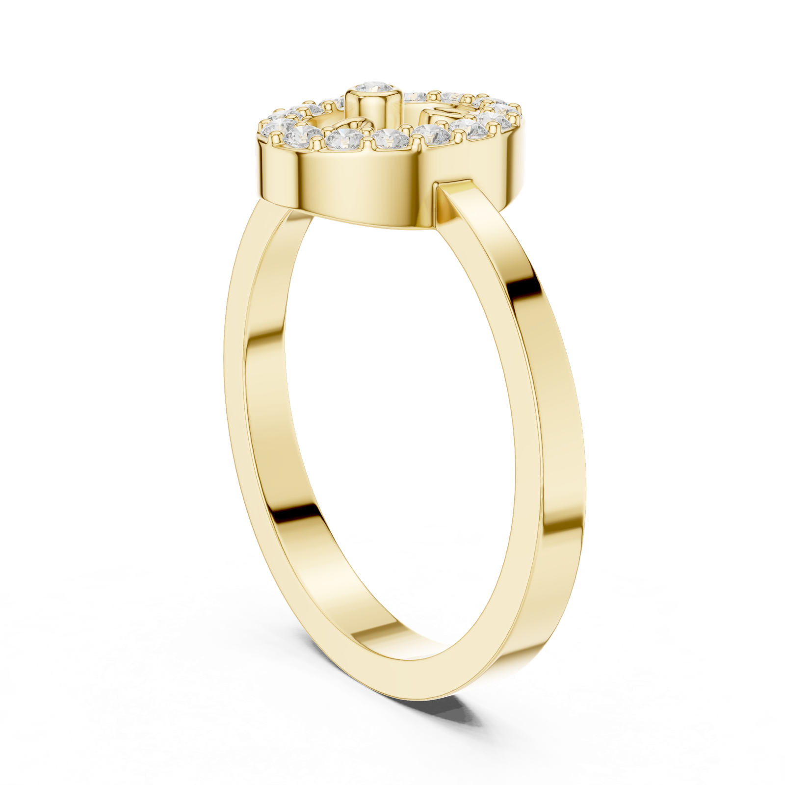 Gold Ring R28, Yellow Gold, view 1