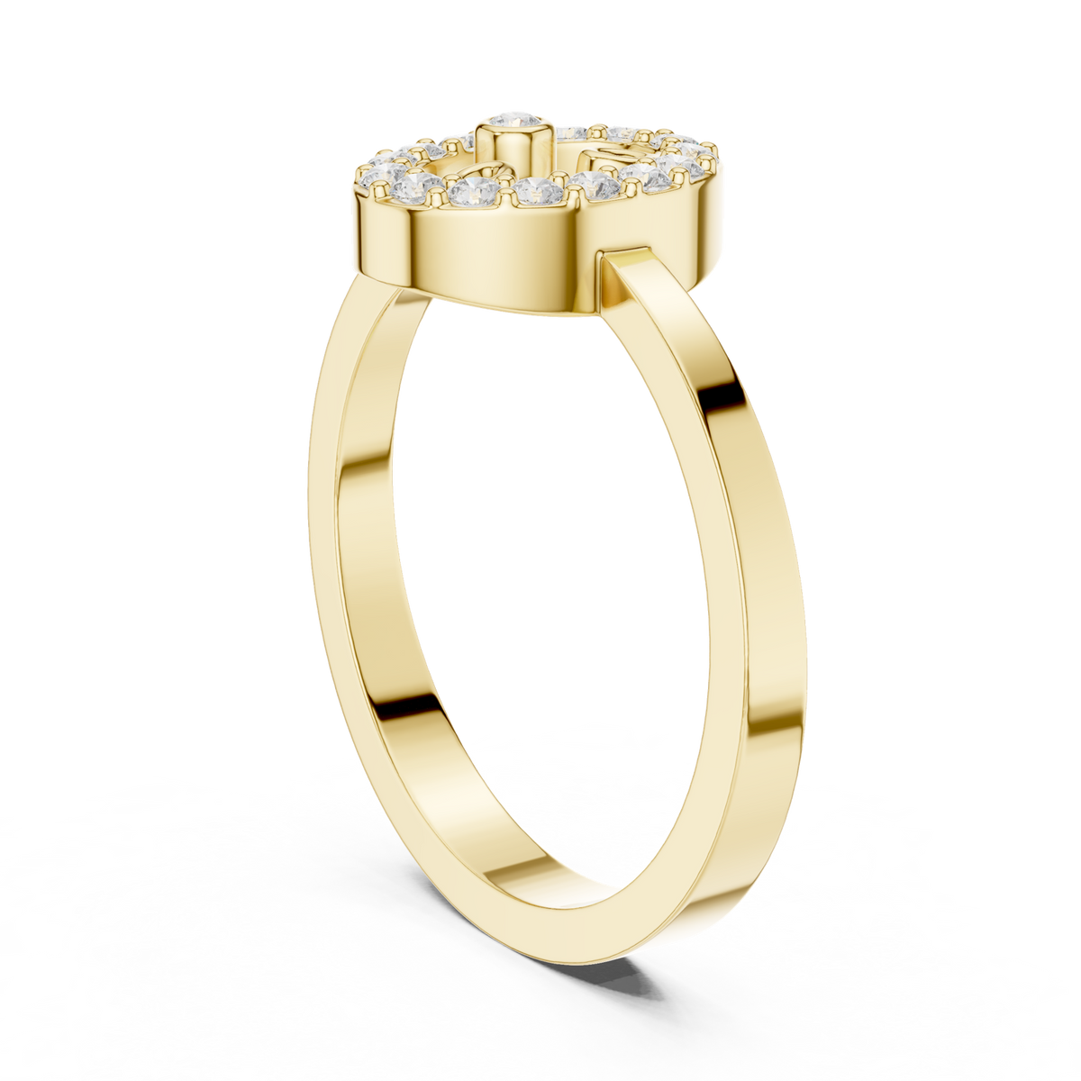 Gold Ring R28, Yellow Gold, view 1