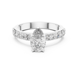 Gold Ring LR-0173, White Gold, view 4