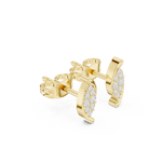 Gold Earrings SBER(43), Yellow Gold, view 1