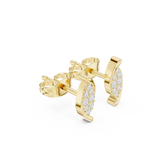 Gold Earrings SBER(43), Yellow Gold, view 1
