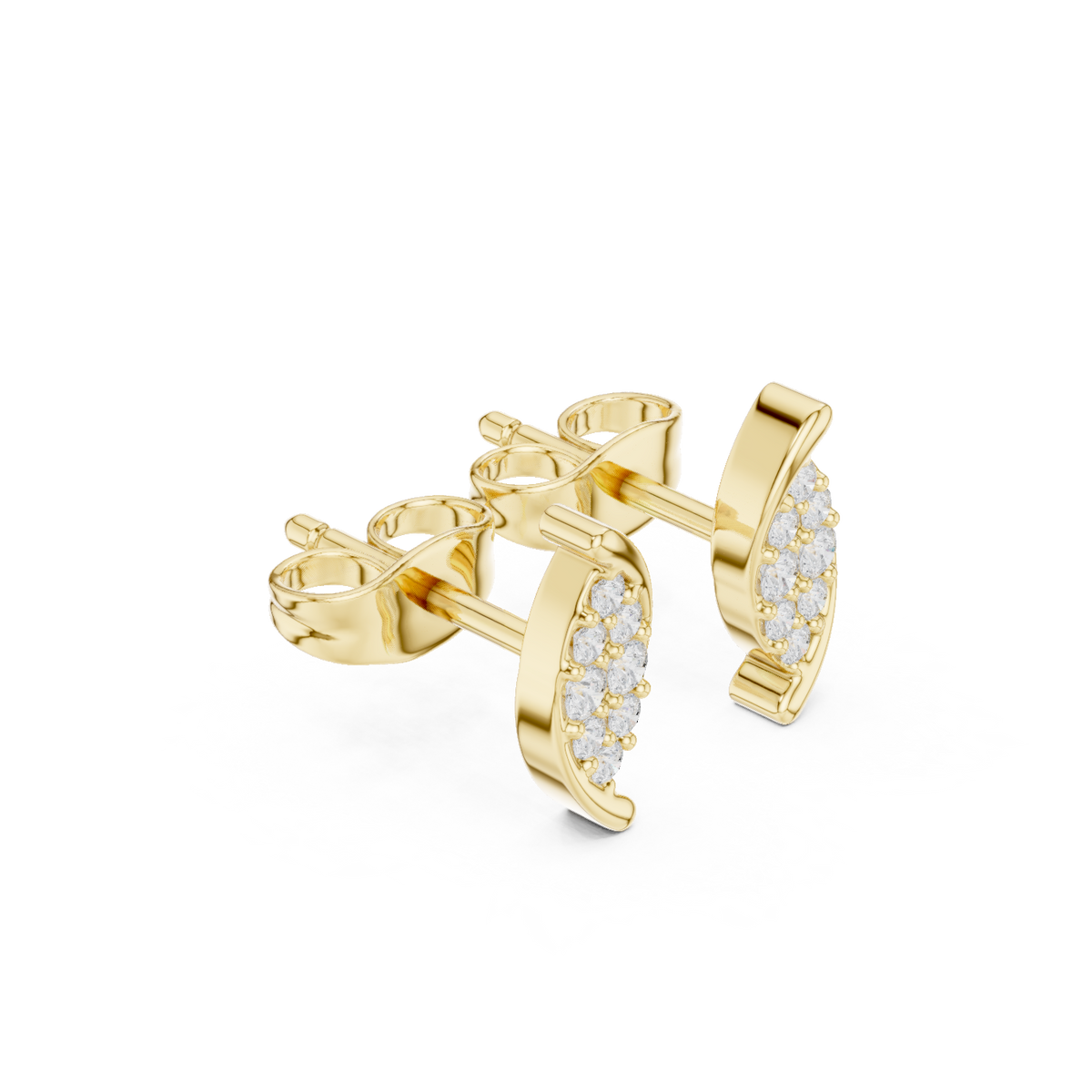 Gold Earrings SBER(43), Yellow Gold, view 1